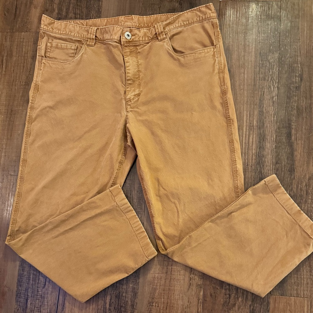 Woolrich Mens 36x30 Work Pants Khakis Casual Brown Outdoor Chino